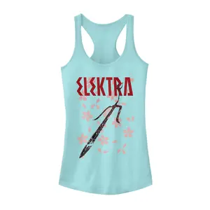 Juniors Womens Marvel Elektra Blossoms Racerback Tank Top