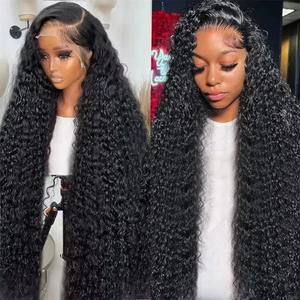 Bling Hair Kinky Curly 13X4 13X6 Lace Frontal Human Hair Wigs Jerry Curly HD Lace Front Wig Pre Plucked Brazilian Hair Wig For Women 180Dnsity