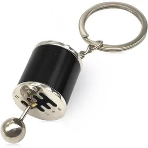Fashion Metal Gear Box Keychain 6 Speed Manual Transmission Shift Lever Keyring Creative Auto Part Model Gear Box Keychain Accessorie