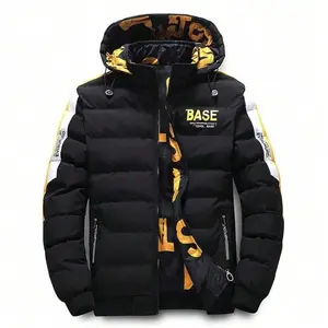 2025 Men's Winter Thickened Cotton Jacket Double Sided Wear Windproof Warm Parka, Plus Size Fashion Outerwear, Zip Up Hoodies Graphic Tees Men's Clothes for Halloween Back to School