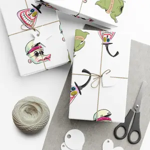 Quirky Holiday Gift Wrap Sheets, Unique Wrapping Paper for Parties, Fun Design for Christmas and Birthdays, Eco-Friendly Gift Wrap