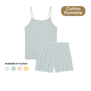 Tommy John Women’s Cotton Pointelle Cami & Short Set | Ultra-Soft Breathable Pajama Set | Lightweight Sleep & Lounge Set, Stretch Fit
