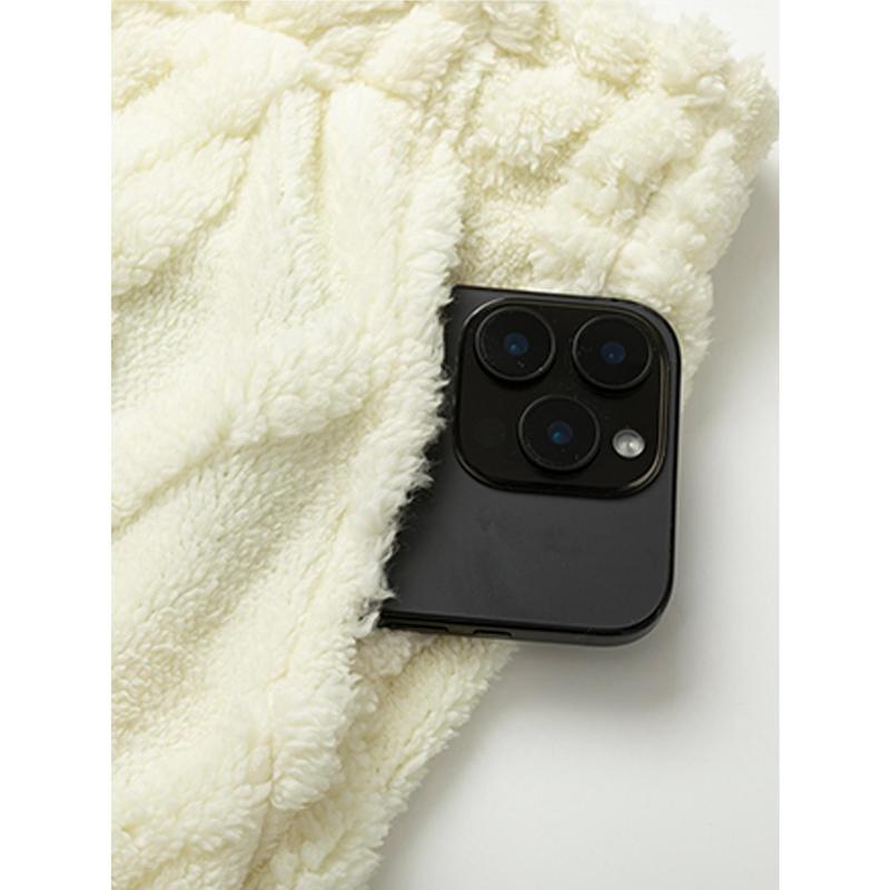 Men's Heavyweight Winter Trousers - Thickened Durable Non-Stretch, Elastic Drawstring Waist + Geometric Pattern, Cold-Weather Everyday/Outdoor Pants