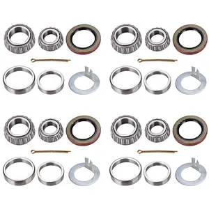 4 Sets 25580 14125A 25520 14276 Boat Trailer Bearing Kit Trailer Axles Bearing Kits with Double Lip  Seals Fits for 10-36 22333TB 5200-7000 Lb Tandem Axles