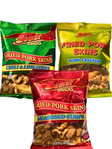 BEMAR Fried Pork Skins 3oz NYC Bodega Snacks Chili Lime Seasoned Pork Cracklin Chicharrones 3 bag Pack and  Variety NY Snack Pantry