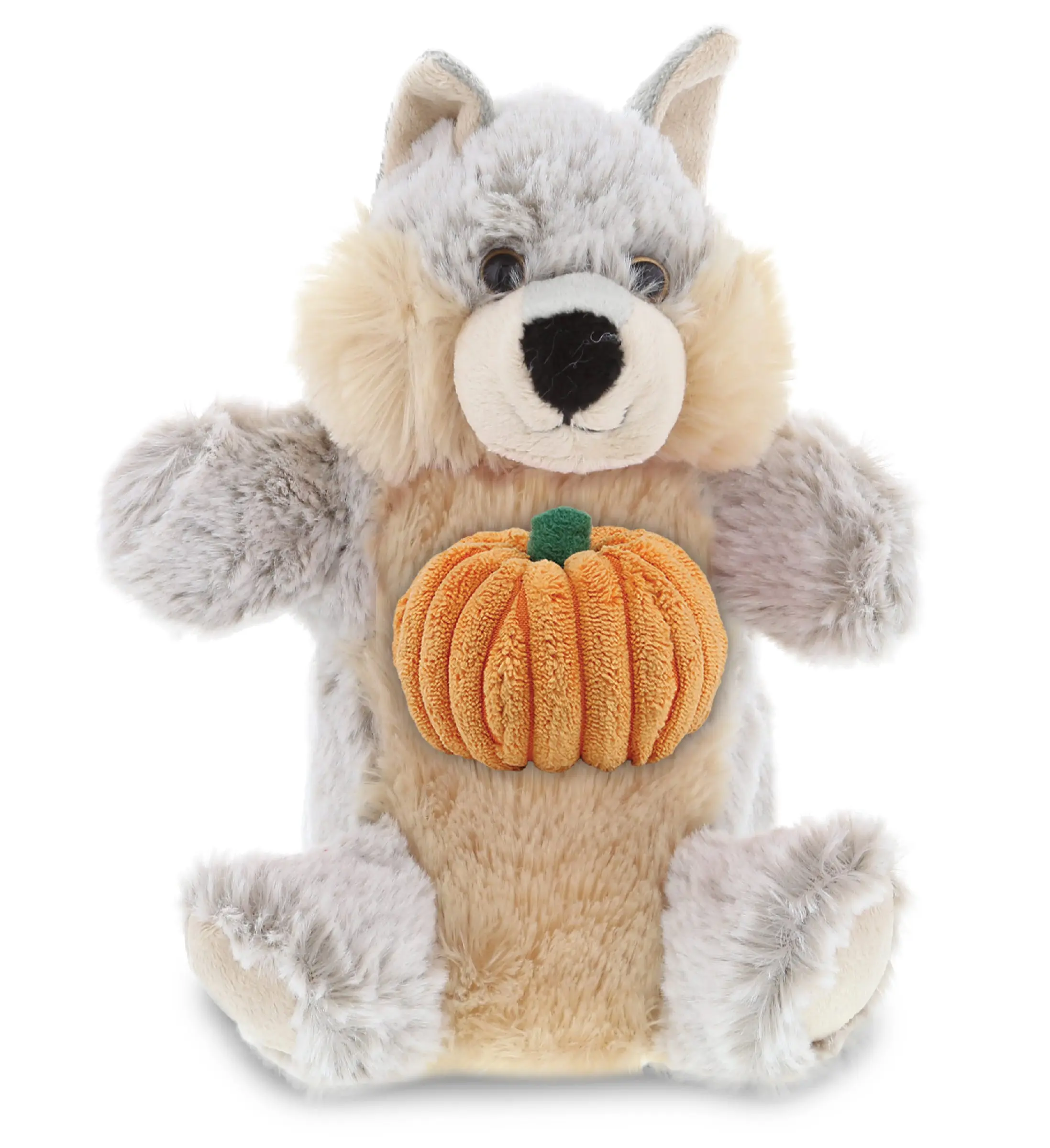 PLUSH PUMPKIN - SUPER SOFT PLUSH HAND PUPPET - WOLF