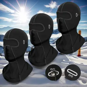 Dazone 3Pcs Winter Unisex Balaclava Full Face Mask with Reflective Stripe Cold Weather Windproof Thermal Warmer Facepiece For Outdoor Sports Running Riding Skiing Motorcycling