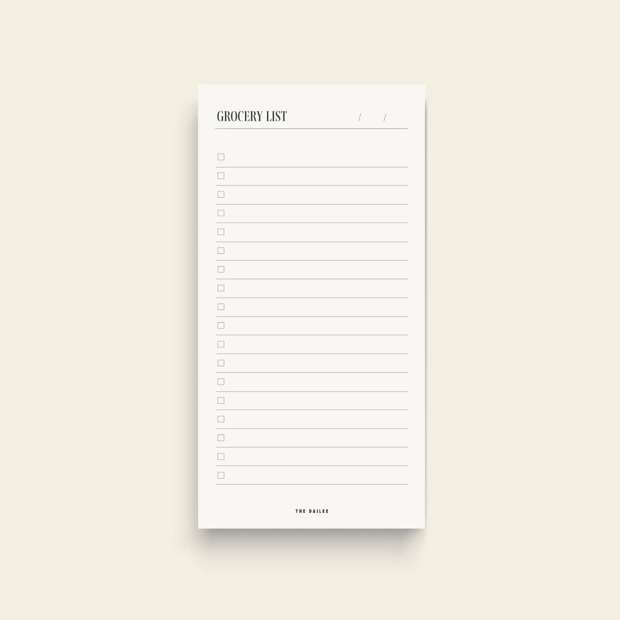 Magnetic Grocery List