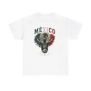 Mexico Soccer Crest T-Shirt | Mexican Flag Eagle, Football Jersey Number 10