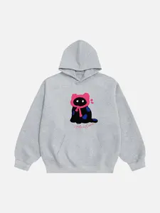 Aelfric Eden Oversized Embroidery Cat Hoodie