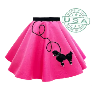 Hot pink Handmade 50's Poodle Skirt Costume for Kids - '50s Poodle Skirt Outfit