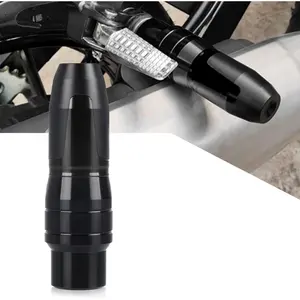 Motorcycle Exhaust Pipe Protection Anti Falling Bar Frame Sliders Black