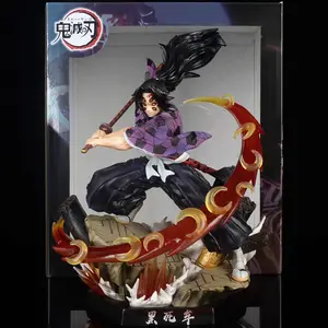 Get Your Demon Slayer Upper Moon 1 Black Death Mu Figure + Free Bonus! Anime Figurine Set for Display