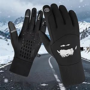 2026 new unisex Winter Thermal Gloves for Men Women Soft Wool Lining Non-Slip Palm Design Perfect for Skiing Outdoor Activities Stylish Striped Pattern Cozy Durable