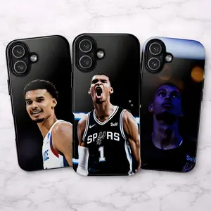 V-Victor Wembanyama Phone Case — Basketball-Themed Protective Cover for iPhone 17 Pro, 16, 15, 14, 13, 12; Samsung S25, S24, S23, S22, A16, A26, A55; and Pixel 10