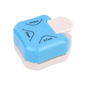 Paper Corner Rounder Punch, 3 in 1 Corner  Rounder for Cardstock (R4mm+R7mm+R10mm), Edge  Craft Card Making and Scrapbooking and Journaling Supplies for Classroom (Blue)