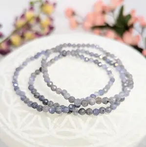 Natural Tanzanite 4mm Faceted 7.5 Healing Bracelet Natural Tanzanite 4mm Faceted 7.5” Crystal Bracelet #LV7356
