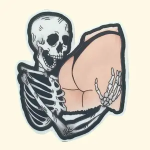Skeleton sticker, Skelly Butt Sticker, Hard Hat Stickers, Blue Collar Decal
