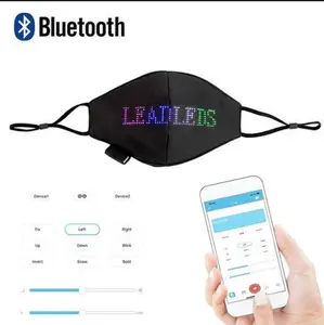 LED Customizable Text Bluetooth Masks