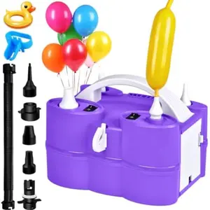 Balloon Pump Electric 3-in-1 Portable Air Pump for Inflatables and Balloons, Fast Inflation for 260q Foil Mylar Latex Double-Stuffed Balloons