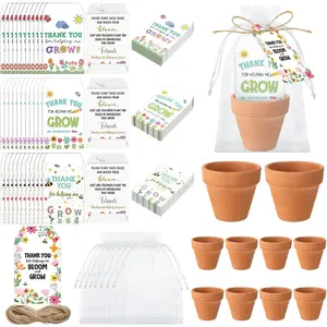 End of Year Teacher Gifts Thank You for Helping Me Grow Envelopes Seed Packets Include 24 Mini Terracotta Pots Seed Packets 24 Self Adhesive Envelopes Thank You Tags Gifts
