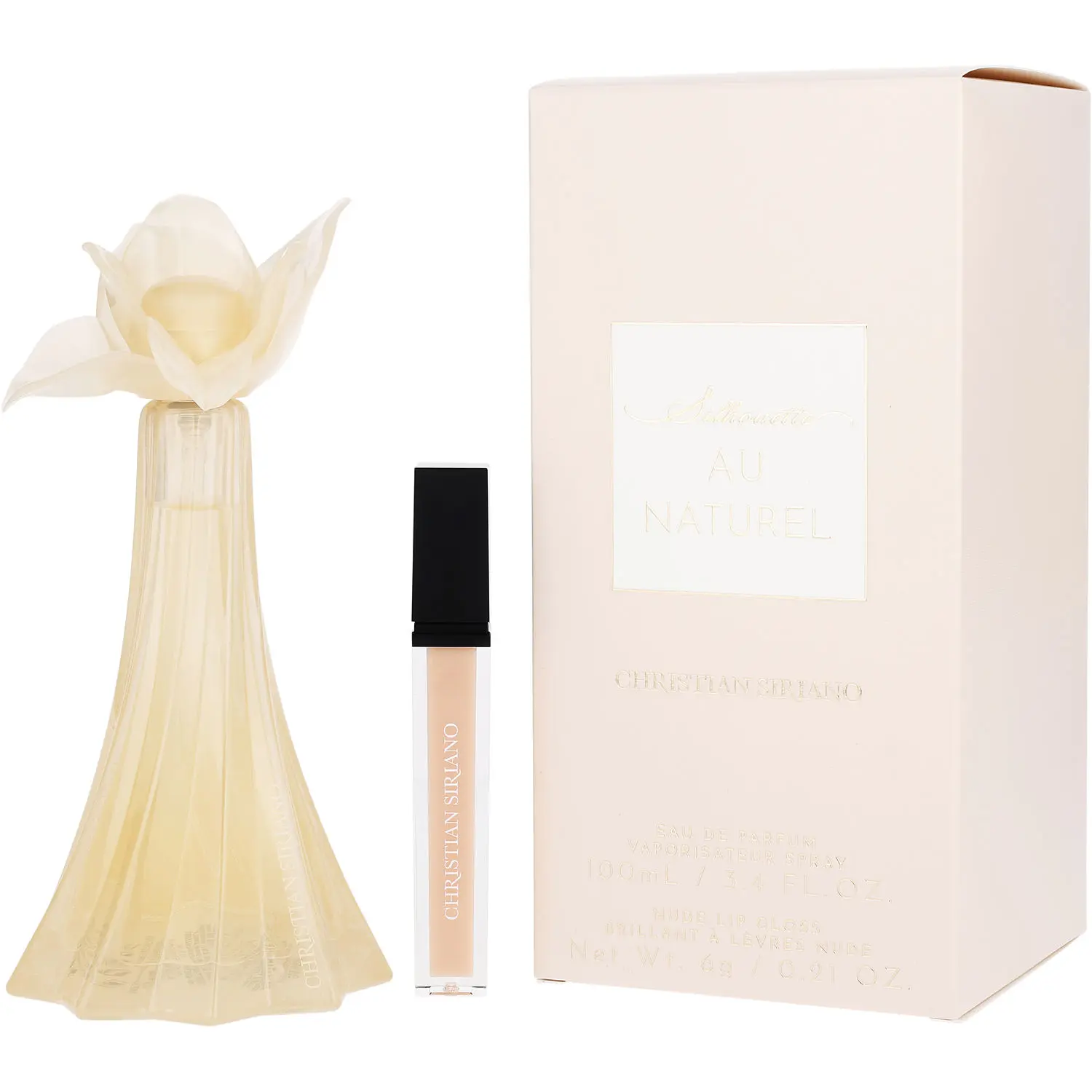 Christian Siriano Silhouette Au Naturel Set- Eau De Parfum Spray 3.4 Oz & Lip Gloss For Women