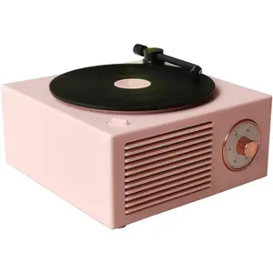 Vinyl Record Player Style  Speaker Old Fashioned Classic Style  Cute Look  for Girls Bass Enhancement Loud Volume Speaker by Wetocke