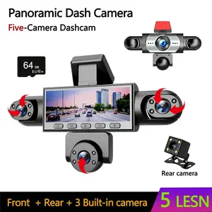 5-channel dashcam: Front camera approx. 1080p, rear camera 720p; LED display; rearview camera; rearview image display | Hyundai auto parts; Chele safety monitoring equipment