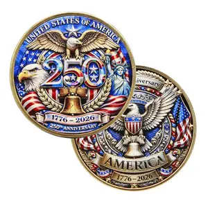3D Embossed Commemorative Coin – 250th Anniversary Bald Eagle Coin (1776-2026), Creative Double-Sided Historical Design, Collectible Keepsake, Great Gift for Christmas, Halloween & Valentine’s Day, Perfect for Display & Gifting