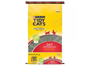 Purina Tidy Cats 24/7 Performance Non-Clumping Multi-Cat Clay Cat Litter - Low Dust 50LB