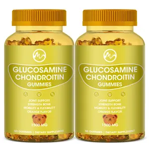 （2 Pack ） Glucosamine Chondroitin Gummies with MSM - 1500mg Extra Strength for Joint Support, Immune Support - for Adults, Men & Women, 60 Count
