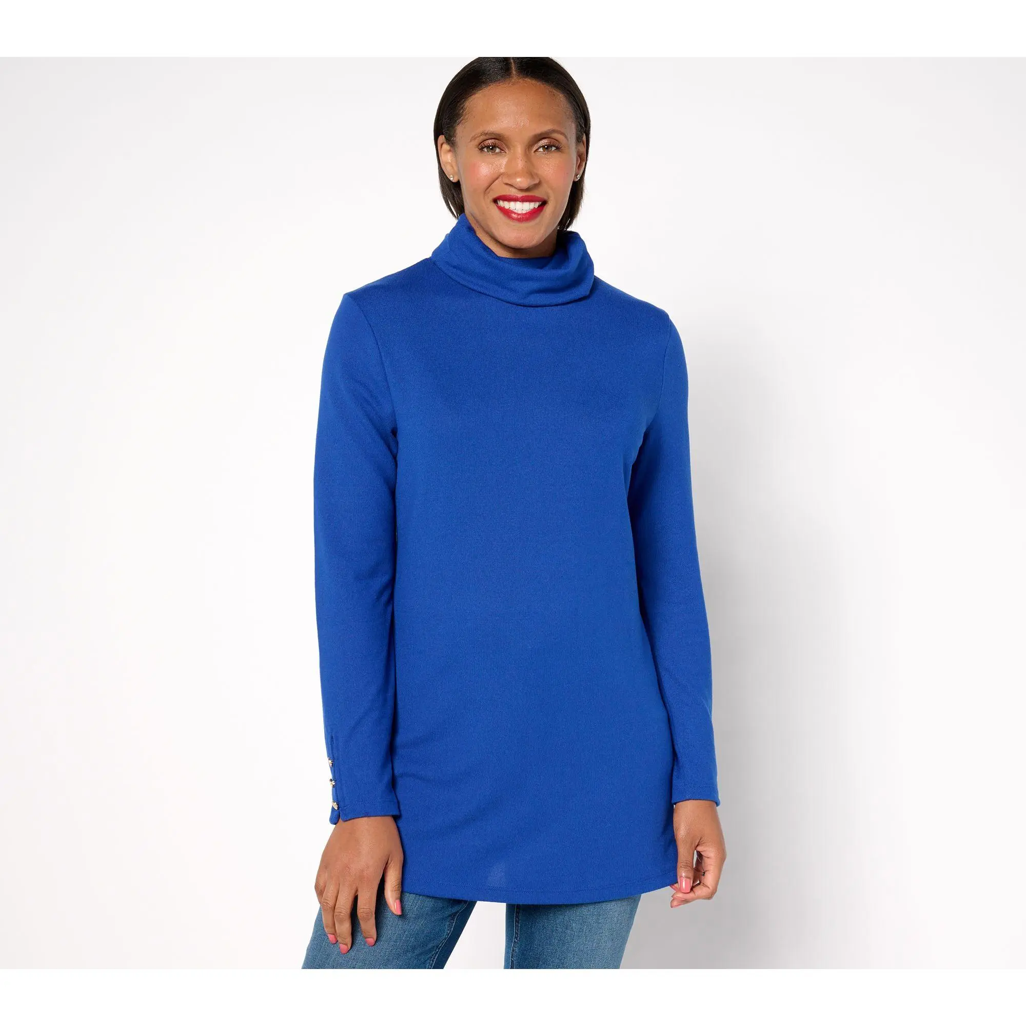 Denim & Co. Essentials Regular Heavenly Jersey Tunic