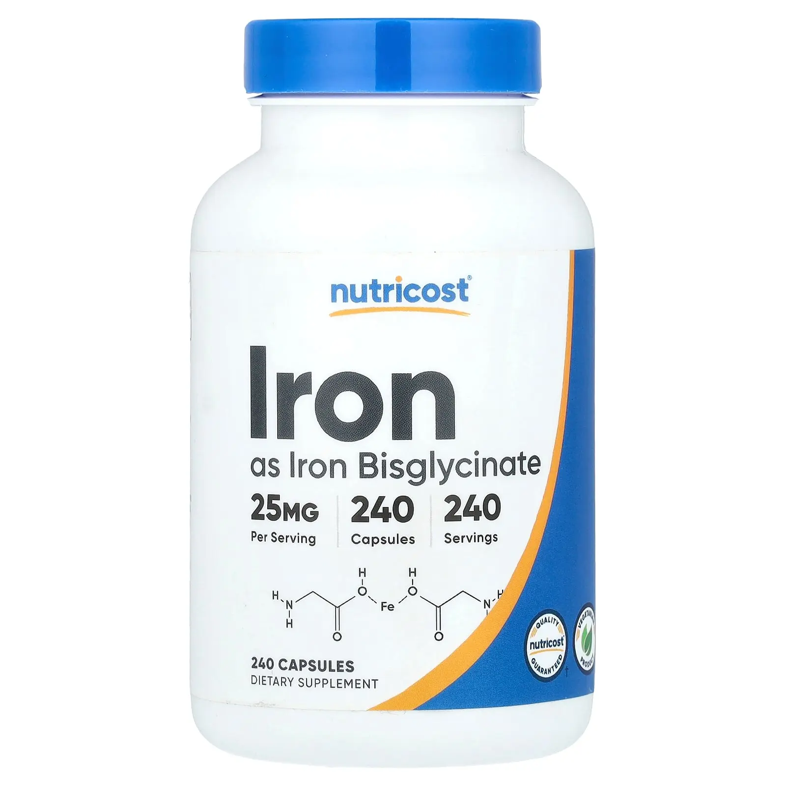 Nutricost Iron, 25 mg , 240 Capsules