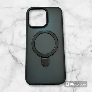 Iphone 15 pro max magsafe protective case. Case stand. Free camera protector. Accessories Cover Handheld Shockproof Protection Smartphone Cellphone