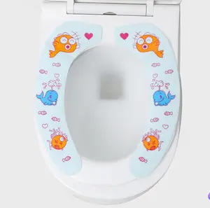 High Quality2 Packs Thicker Bathroom Toilet Seat Cover Pads- Soft Warmer Toilet Seat Cushion Cover Stretchable Washable Fiber Cloth, Easy Installation Comfortable Toilet Lid soft and reusable Seat Cover