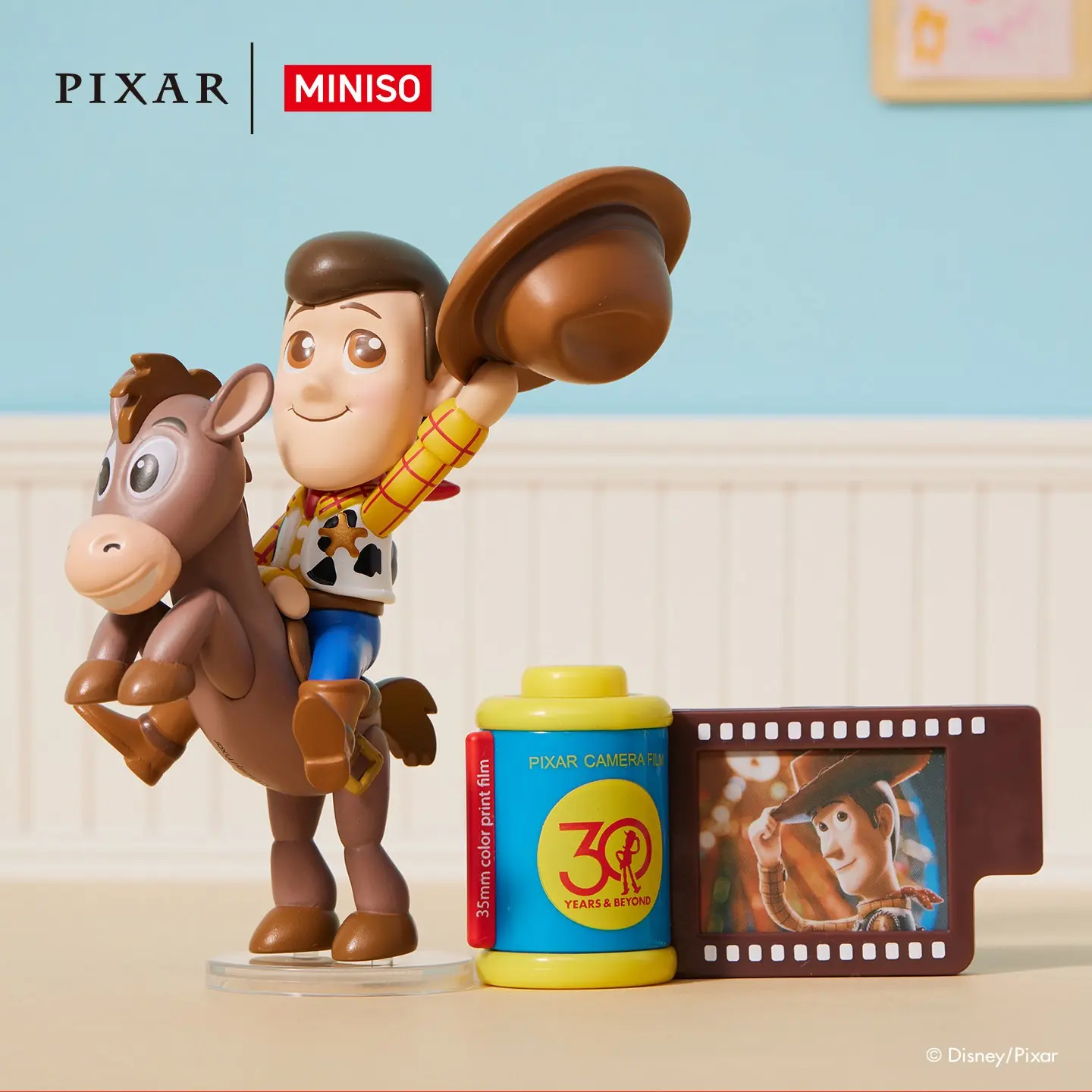 Disney Toy Story 30th Anniversary Retro Blind Box Collectible Model - PVC Action Figure Ornaments with 1 Figurine Collectibles & 1 Film Roll, Featuring Jessie, Bo Peep, Alien