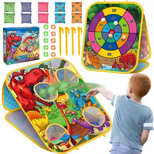 Bean Bag Toss Game Kids Outdoor Toys,Double-Sided Foldable Cornhole Board Backyard Beach Yard Outdoor Toys For Toddler, Outside Lawn Party Activities Toy Gift For Boys Girls Age 3 4 5 6 7 8