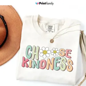 Comfort Colors Choose Kindness Teacher Shirt  Teacher Appreciation Gift  Back To School Tee  Be Kind School Shirt  Elementary Pre-K Teacher Shirt - Printfamily