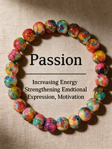 Dopamine Bracelet Bohemian Beaded Bracelet Sacral Chakra Healing Bracelet: Vibrant Stone for Emotional Expression Boho Stone Bracelet