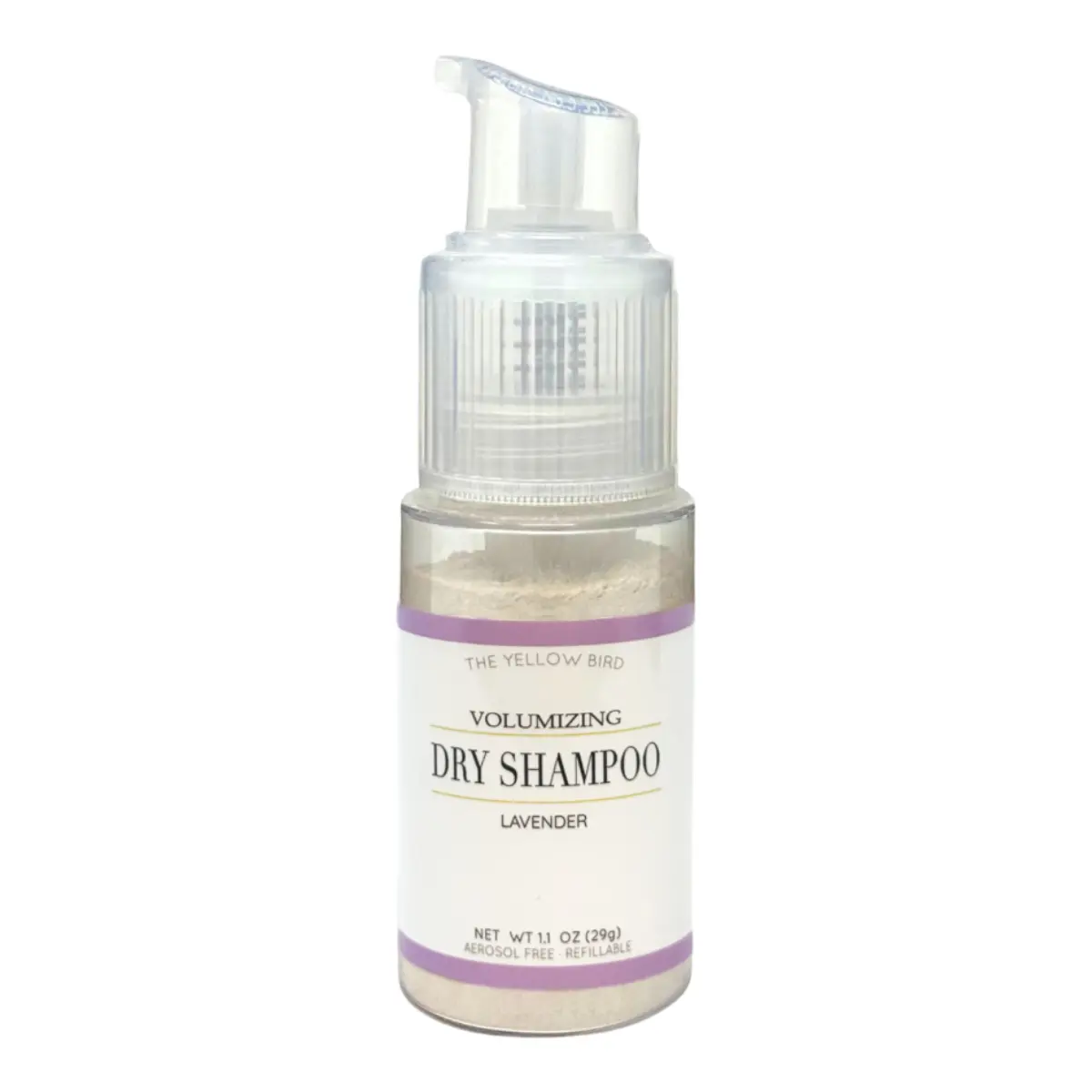 The Yellow Bird Natural Powder Dry Shampoo – Non Aerosol Pump Spray, Healthy, Volumizing Hair Refresh for Women & Men | Organic Ingredients | Lavender Oil Scented | Made in USA