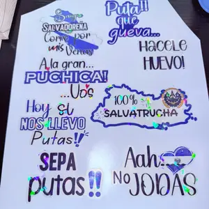 Stickers Salvadoreños 8 Piezas Alta Calidad - Diseño Original