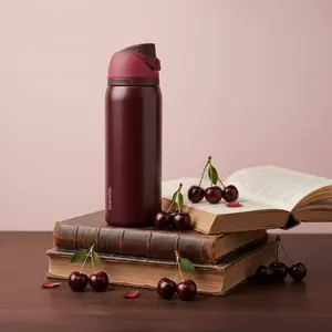 [New Edition] Owala Black Cherry 32oz Tumbler – Insulated Leakproof Water Bottle with Straw for Sports, Travel & Daily Hydration, Valentine Gifts, DUPE Version