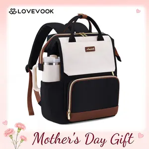 【Mother's Day Gift】LOVEVOOK Laptop Backpack for Women with Giant Tumbler Holder Pocket, 15''/17'' Travel Work Backpack Purse for Nurse Teacher, Waterproof School Bag College Bookbag Cute Casual Daypack for Girls. Tiktokshopstockup