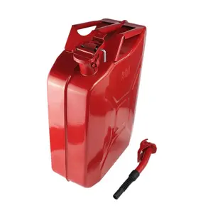 NW8Lbs Leakproof Metal Fuel Container for Cars, Generators & Survival Kits 20L Jerry Can for Gasoline/Diesel