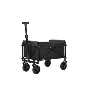 1pc Food Service Carts & Trucks Foldable Shopping Cart,Outdoor Camping Cart,Portable Picnic Hands Puller- Durable Stainless Steel, Four Sturdy Wheels, Double Stair Climbing, Spacious Large Capacity Trolley - Perfect For Carrying Groceries, Food Service E