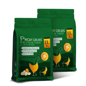 Proilgrubs33lbs/22lbs/11lbs PROILGRUBS Dried Black Soldier Fly Larvae Protein Treat for Chickens - High Protein and Calcium for Strong Eggs and Healthy Feathers Natural feeding #backtoschool #sohochic