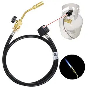 Propane Torch Hose Adapter Kit – Portable Turbo Torch for Brazing, Soldering, Welding – Connects to Standard Gas Cylinder, Heavy Duty Flame, DIY & Professional Use tiktokshopspringglowup