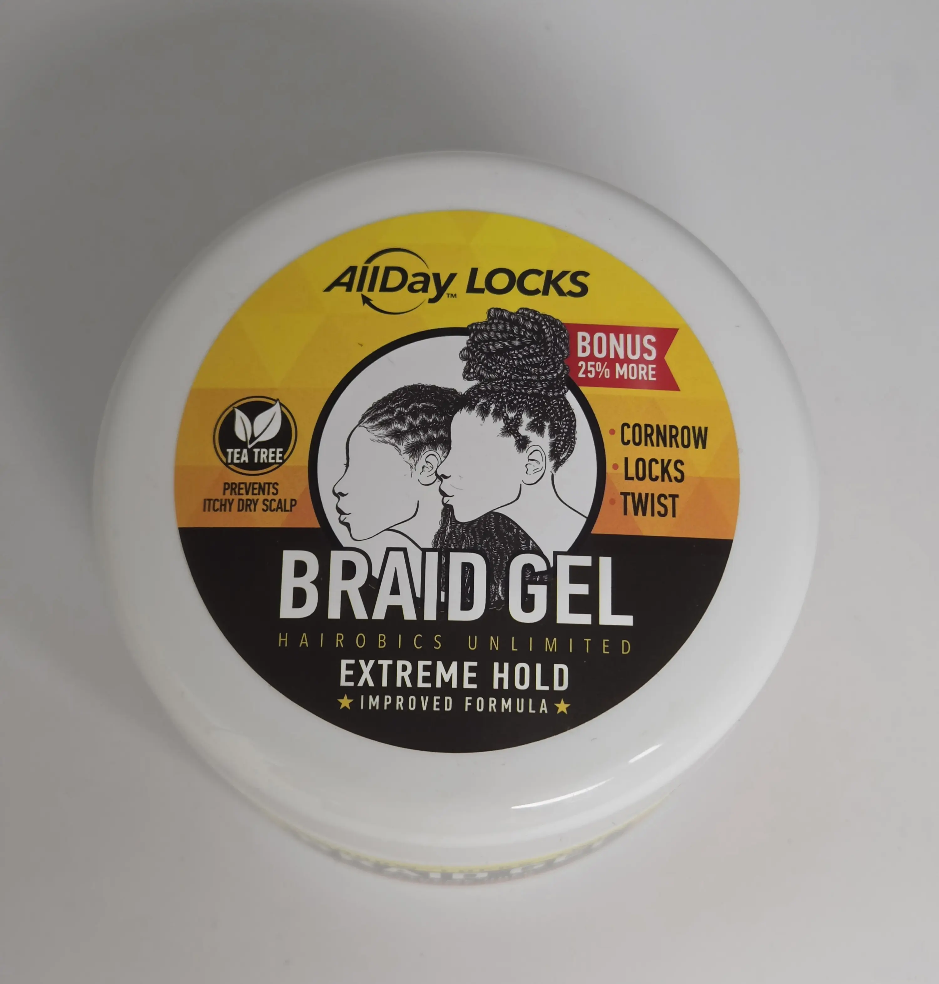 AllDay Locks Braid Gel - Extreme Hold Hair Styling Gel, 10 fl oz/296 ml
