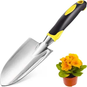 Stainless Steel Heavy Duty Garden Trowel Shovel, Outdoor & Backyard Garden Accessories, Soft Rubberized Non-Slip Ergonomic Handle for Digging, Planting - Ideal Gardening Gift (Specialty Tool for Hardware & Tool Kits), Outdoor Garden Accessories