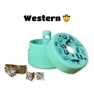 Western Lion Latch Travel Jewelry Holder